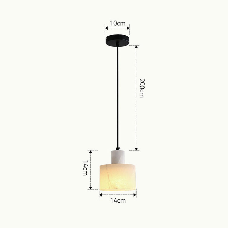 Scandinavische eenvoudige hanglamp in wit marmer