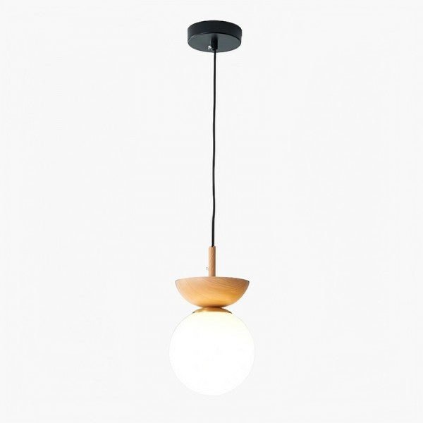 Scandinavische hanglamp van halfhout