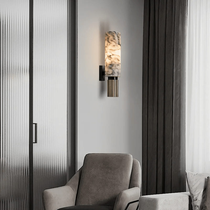 Marmeren wandlamp