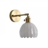 Retro bloemknop tulp glazen wandlamp